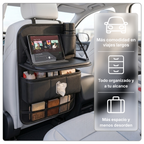 Organizador de coche con mesita plegable