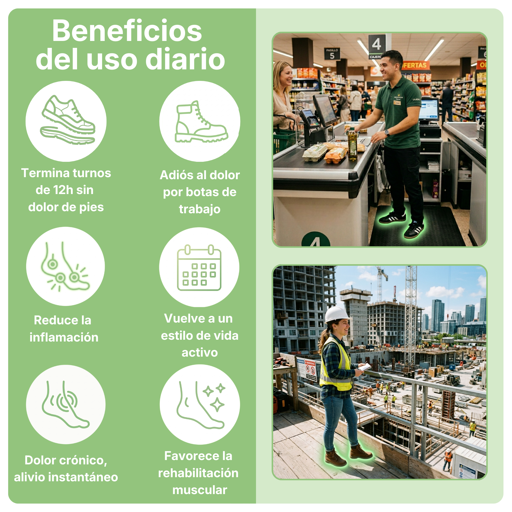 Plantillas antifatiga para confort diario
